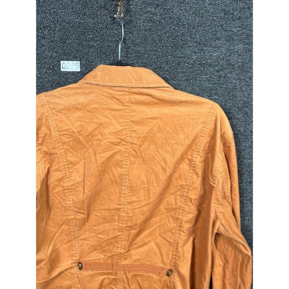 VTG Orvis Utility Jacket Womens Size 14 Brown Corduroy Snap Buttons Pockets - Picture 7 of 8